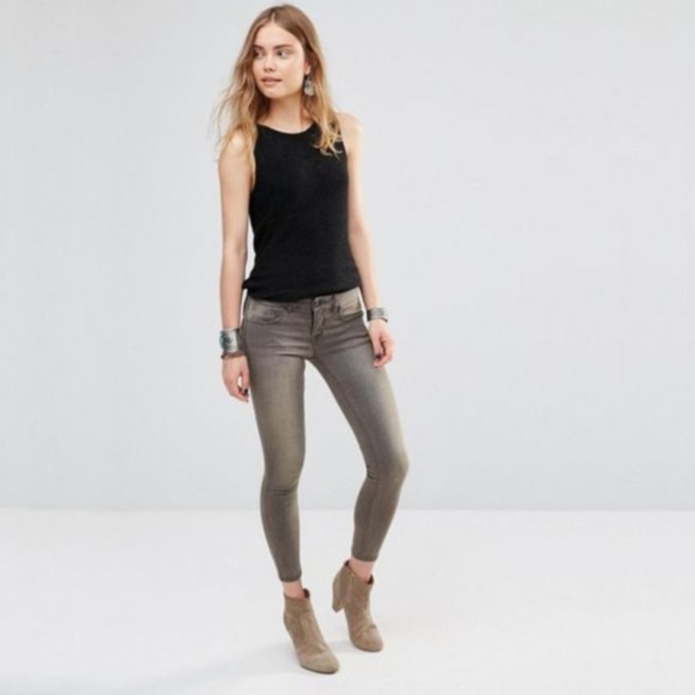 Free People Murray Wash Skinny Jeans Ash Gray Sz.26